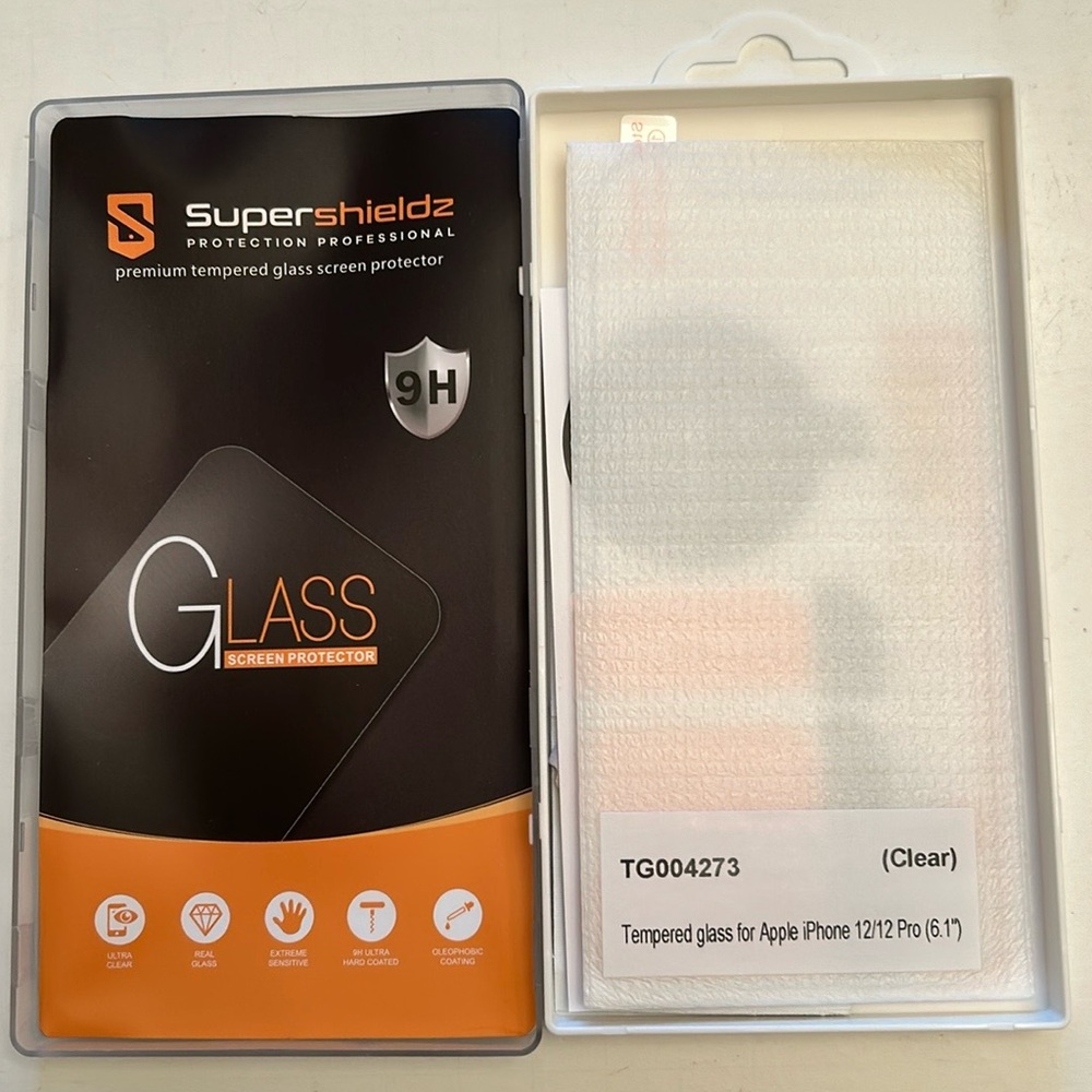 Supershieldz Tempered glass for Apple iPhone 12/12 Pro (6.1"); Easy to install